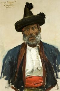 Retrato de Chorrohumo por Miquel Carbonell Selva en 1890.
